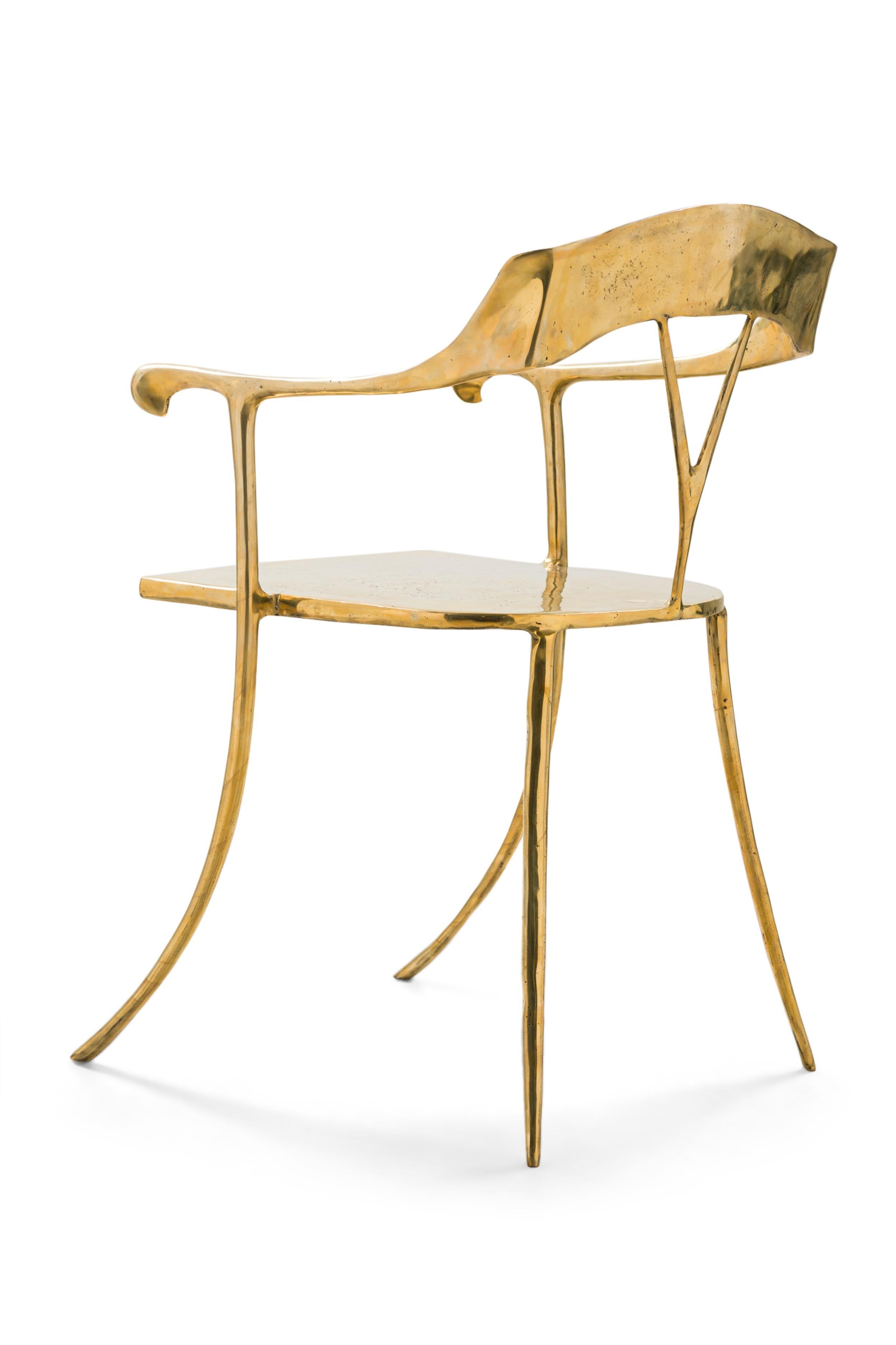 Hera Bronze Dining Chairs by Newel Modern In Good Condition For Sale In New York, NY