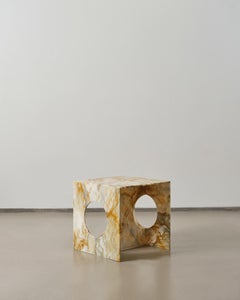 Hera Coffee Table in Sky Blue Marble by Studio Mohs