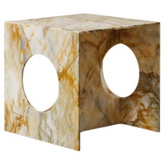 Hera Coffee Table in Sky Blue Marble by Studio Mohs