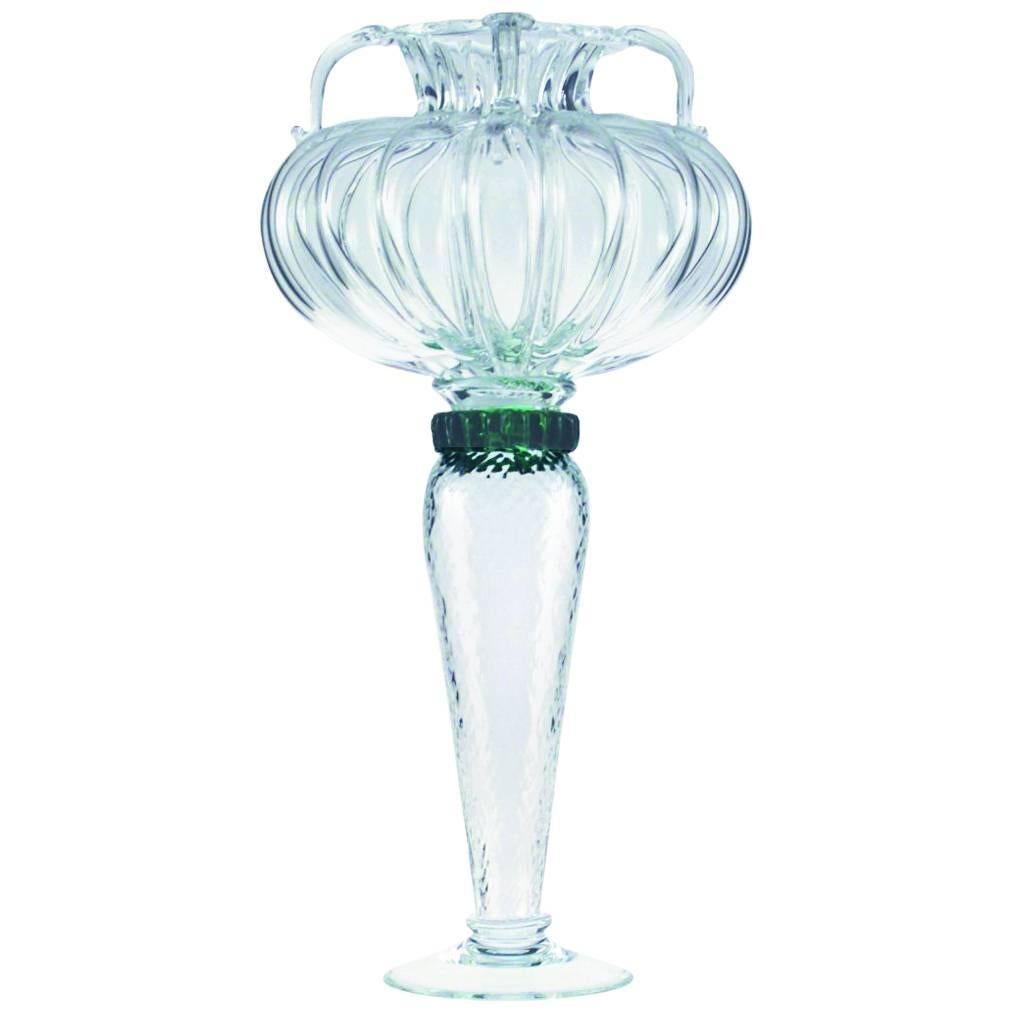 Hera Large Green and Glass Vase by Borek Sipek for Driade
