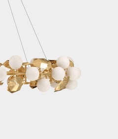 Boca do Lobo Hera Round I Suspension Lamp in Brass and Glass