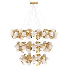 Boca do Lobo Hera Round III Suspension Lamp in Brass and Glass