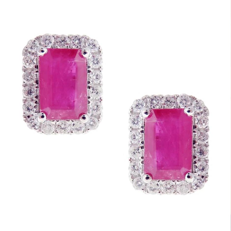 Modern Hera Ruby Stud Earrings For Sale