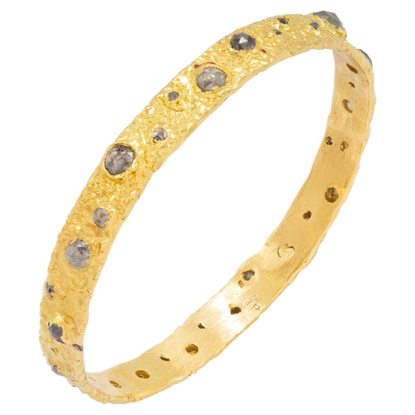 Brazalete Hera Sal y Pimienta Diamante, de Tagili en venta