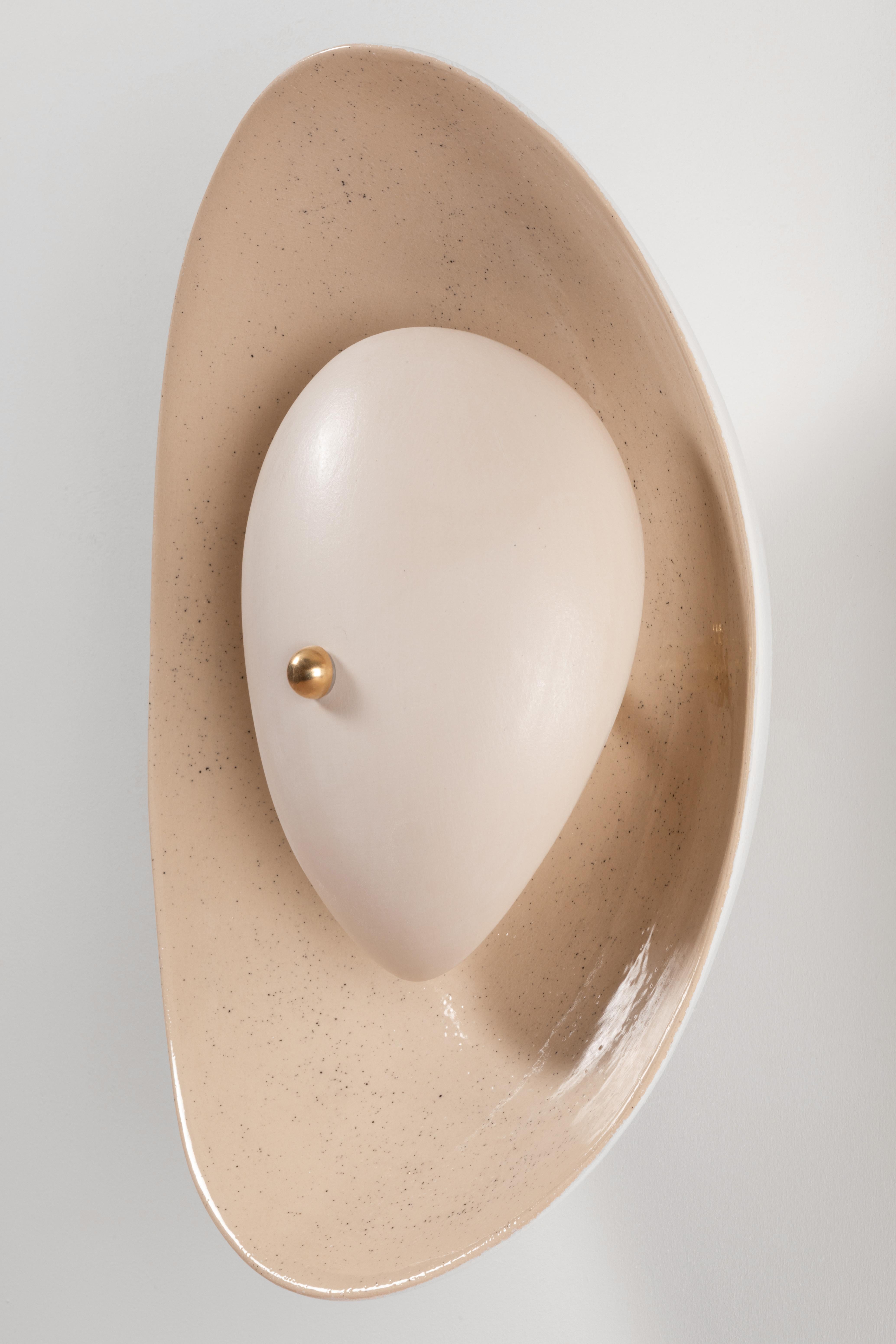 Hera wall sconce by Elsa Foulon
Dimensions: D 30 x W 15 x H 35 cm
Materials: Ceramic, Brass
Unique Piece
Also available in different finishes

All our lamps can be wired according to each country. If sold to the USA it will be wired for the