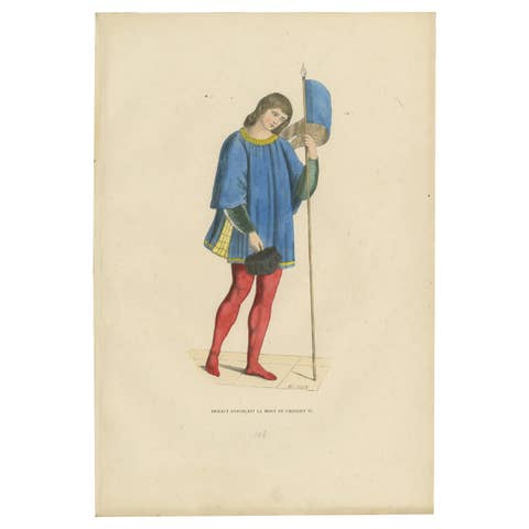 Herald Announcing the Death of Charles VI, Published in 1847