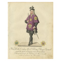 Herald of the Order of Our Lady of Mount Carmel and St. Lazarus, Jerusalem, 1791