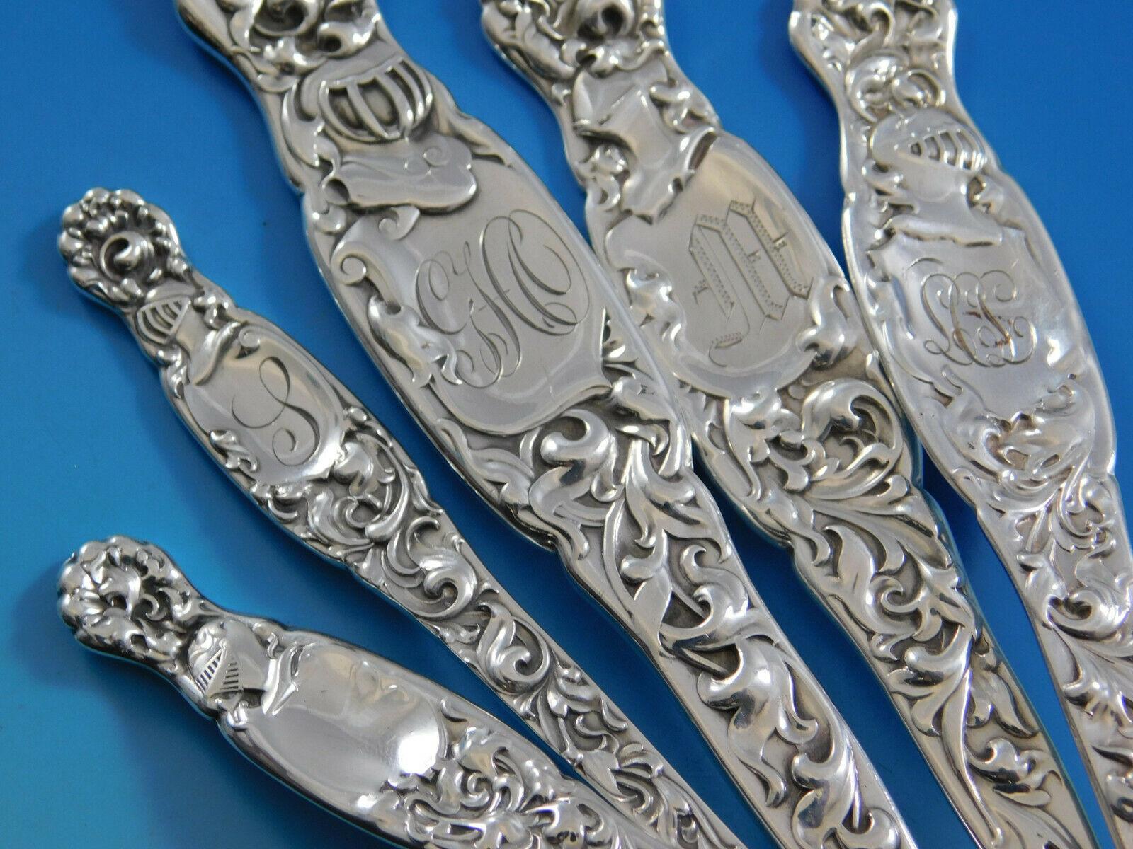Heraldic by Whiting Sterling Silver Flatware Set 12 Service 135 Pieces Dinner 1