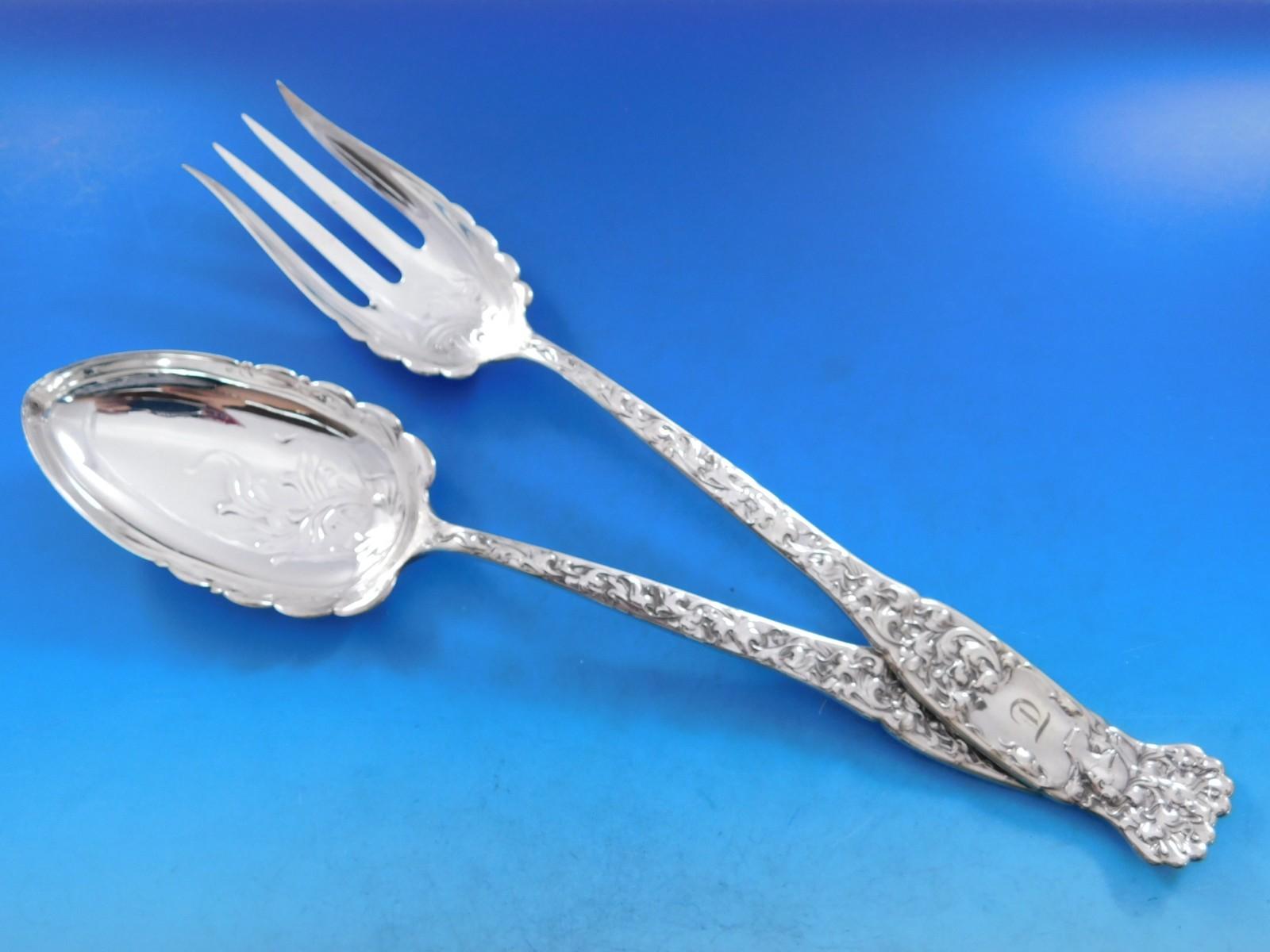 XX secolo Set di posate in argento Sterling Heraldic by Whiting per 12 persone Servizio da 100 pezzi Cena in vendita