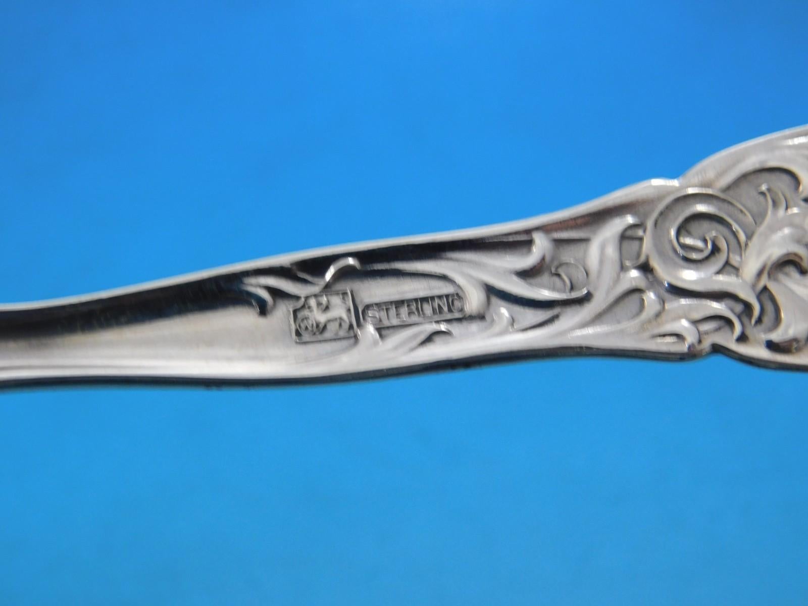 Set di posate in argento Sterling Heraldic by Whiting per 12 persone Servizio da 100 pezzi Cena in vendita 3