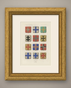 Heraldic Crosses Continued, Antique Chromolithograph, Lacroix, 1851