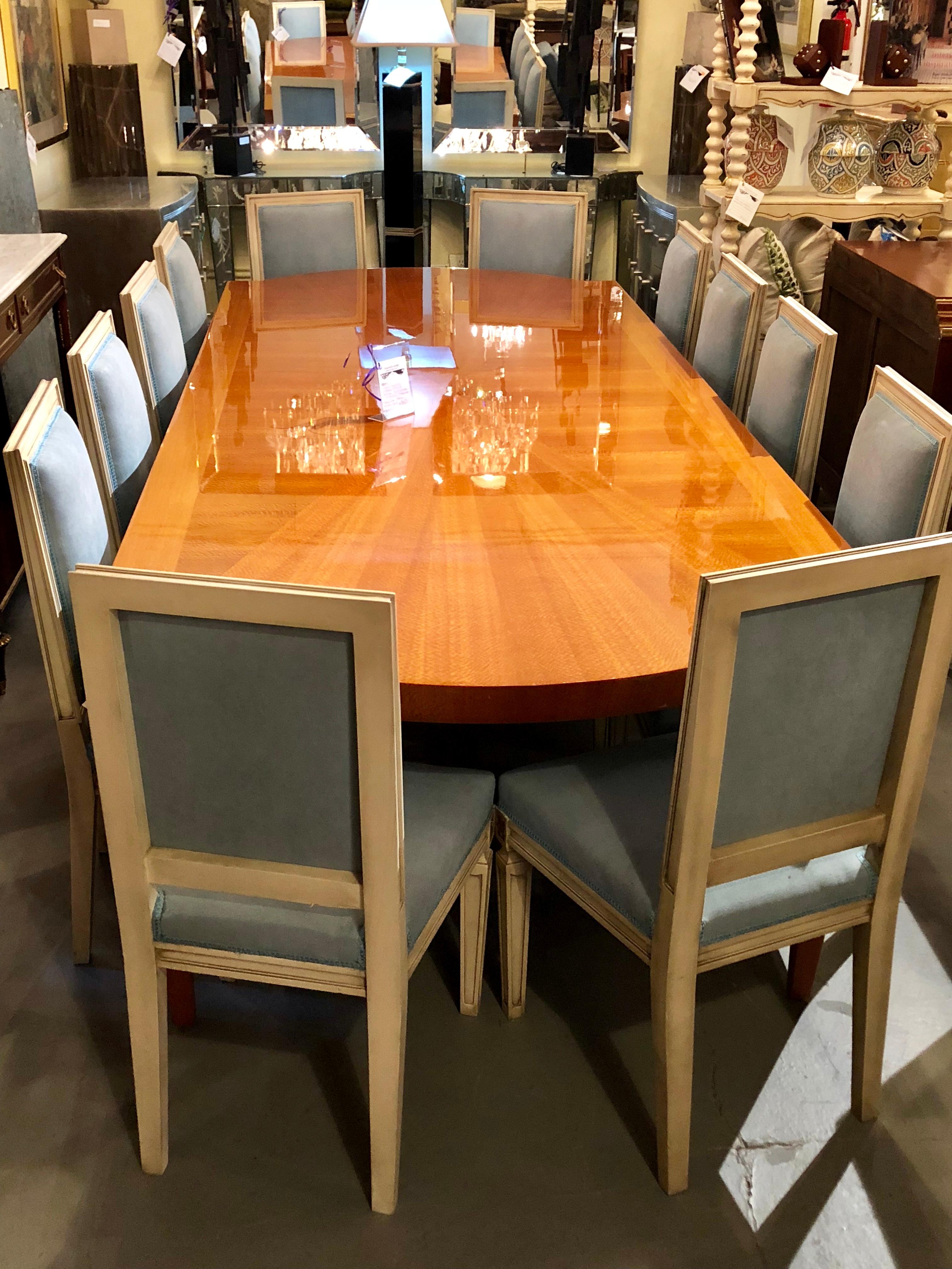 Heraldic Dakota Jackson Australian Lacewood Dining or Conference Table 6
