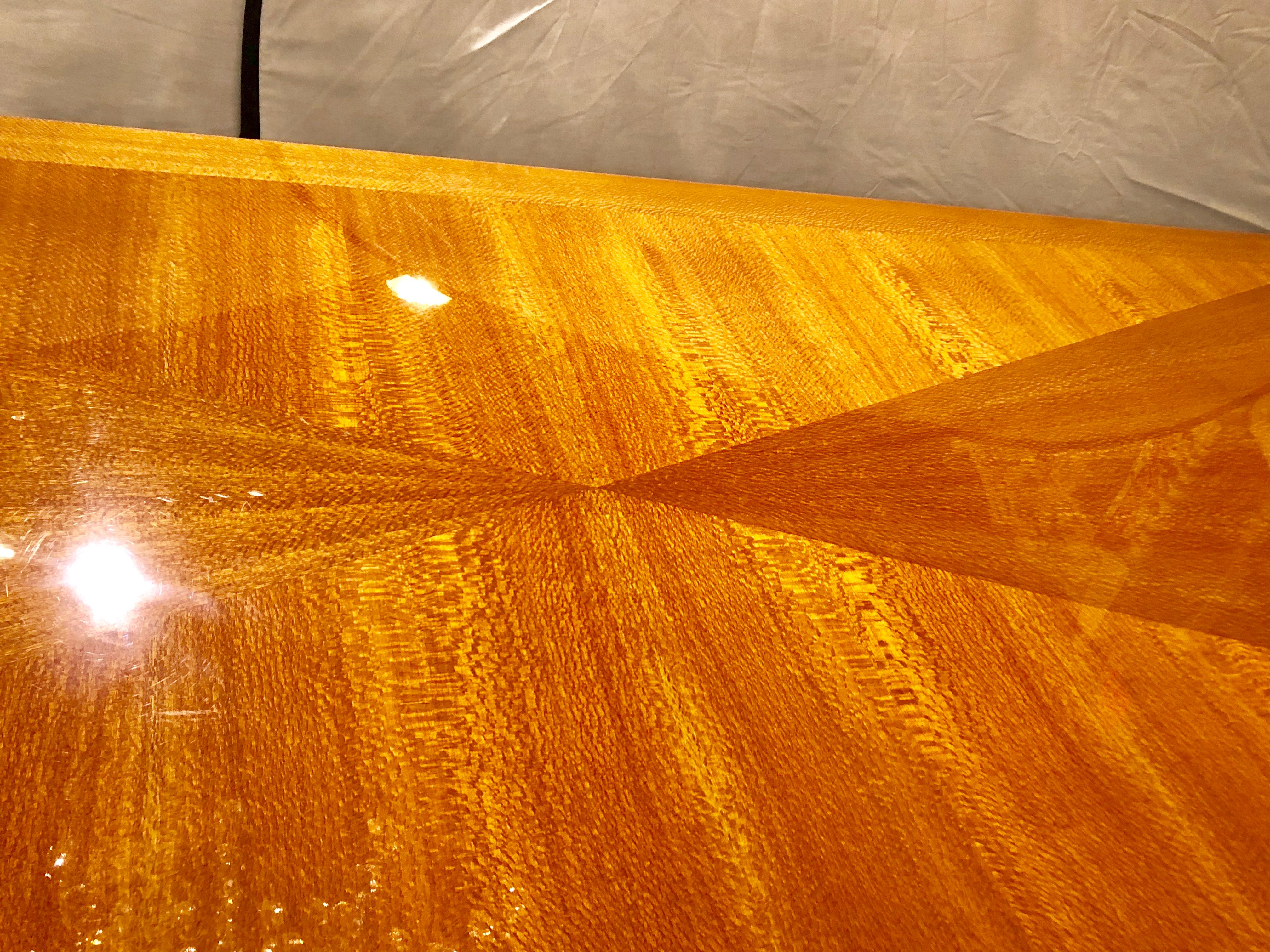 Heraldic Dakota Jackson Australian Lacewood Dining or Conference Table 1