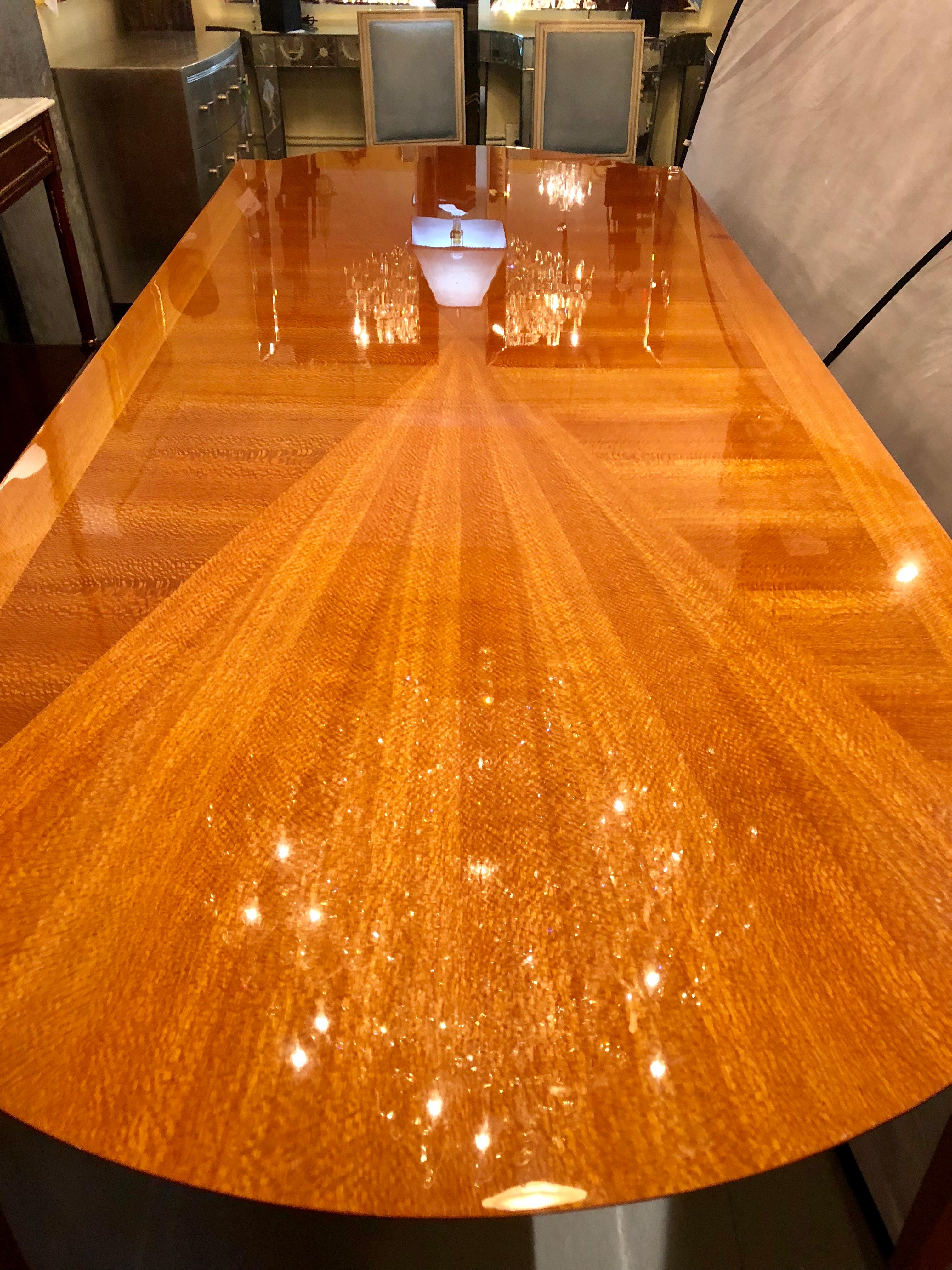 Heraldic Dakota Jackson Australian Lacewood Dining or Conference Table 6