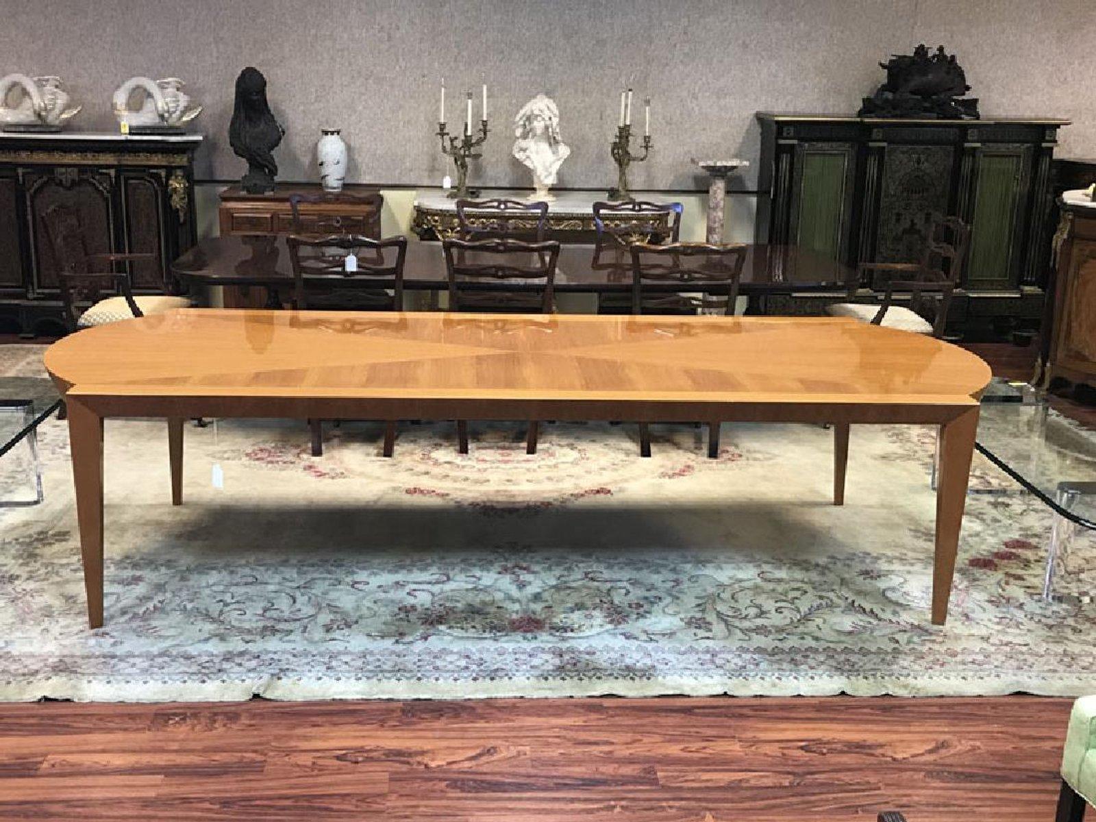 Mid-Century Modern Heraldic Dakota Jackson Australian Lacewood Dining or Conference Table