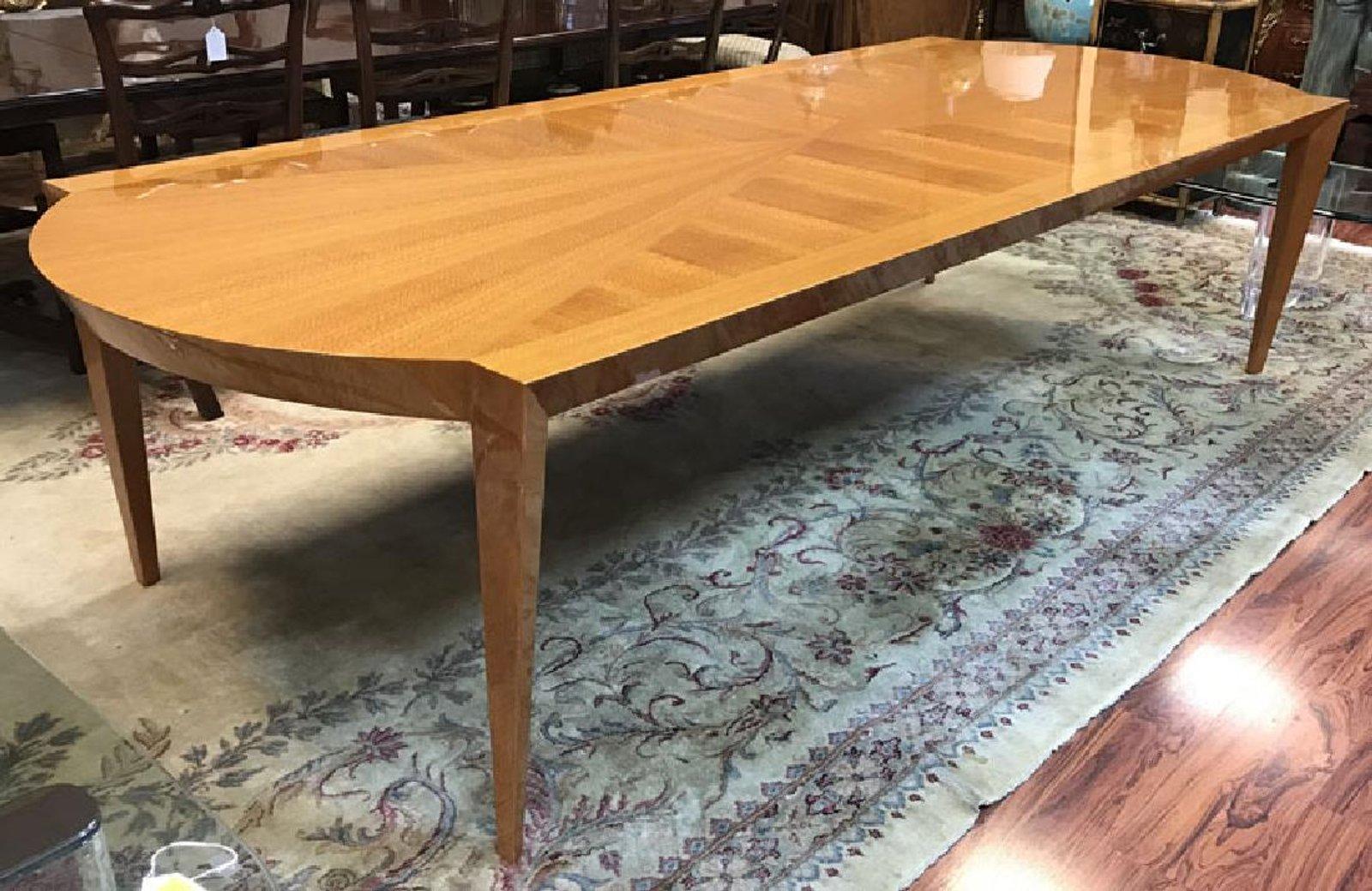 Heraldic Dakota Jackson Australian Lacewood Dining or Conference Table In Good Condition In Stamford, CT