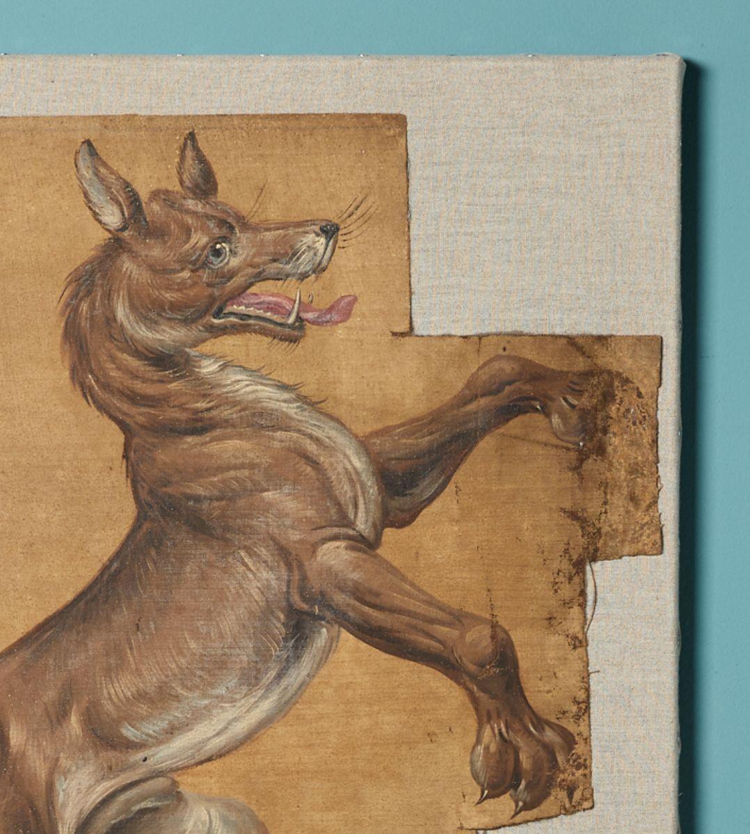 antique dog painting