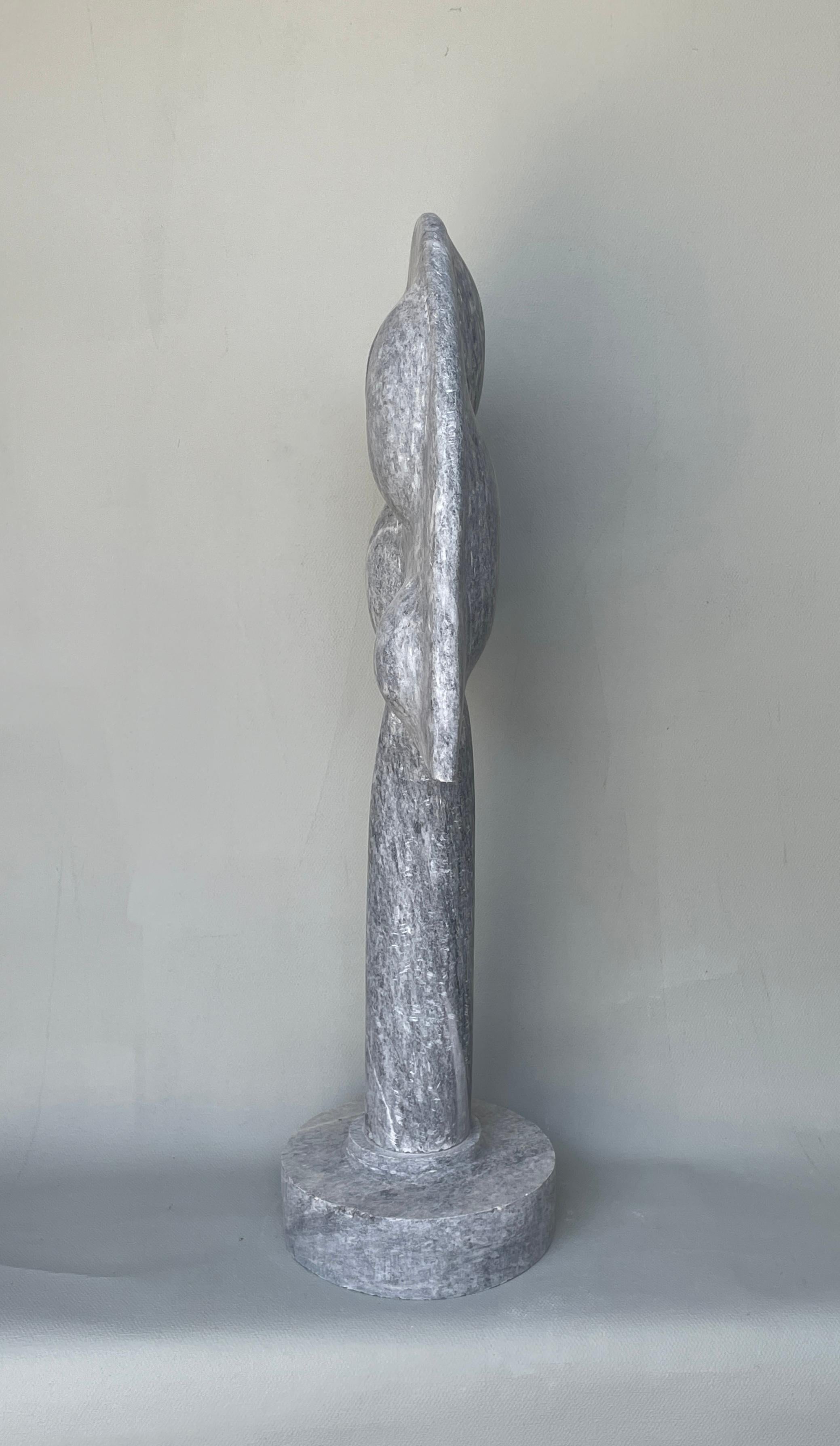 Post-Modern Heraldic Form Marble Sculpture by Tom Von Kaenel