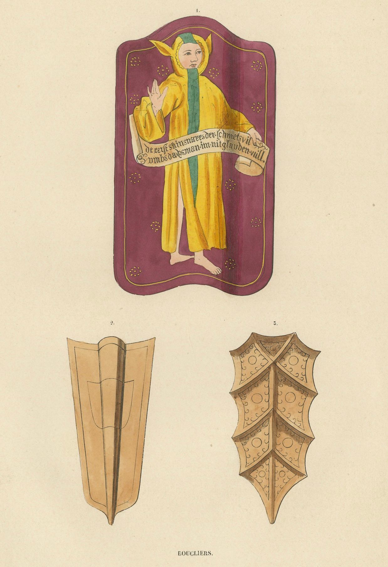 Heraldische Harmonie: Schilde und Bildnisse des mittelalterlichen Adels, 1847 (Mittleres 19. Jahrhundert) im Angebot