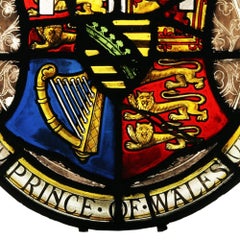 Heraldic Stained Glass Prince of Wales Coat of Arms