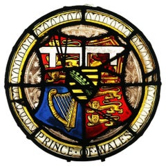 Heraldic Stained Glass Prince of Wales Coat of Arms