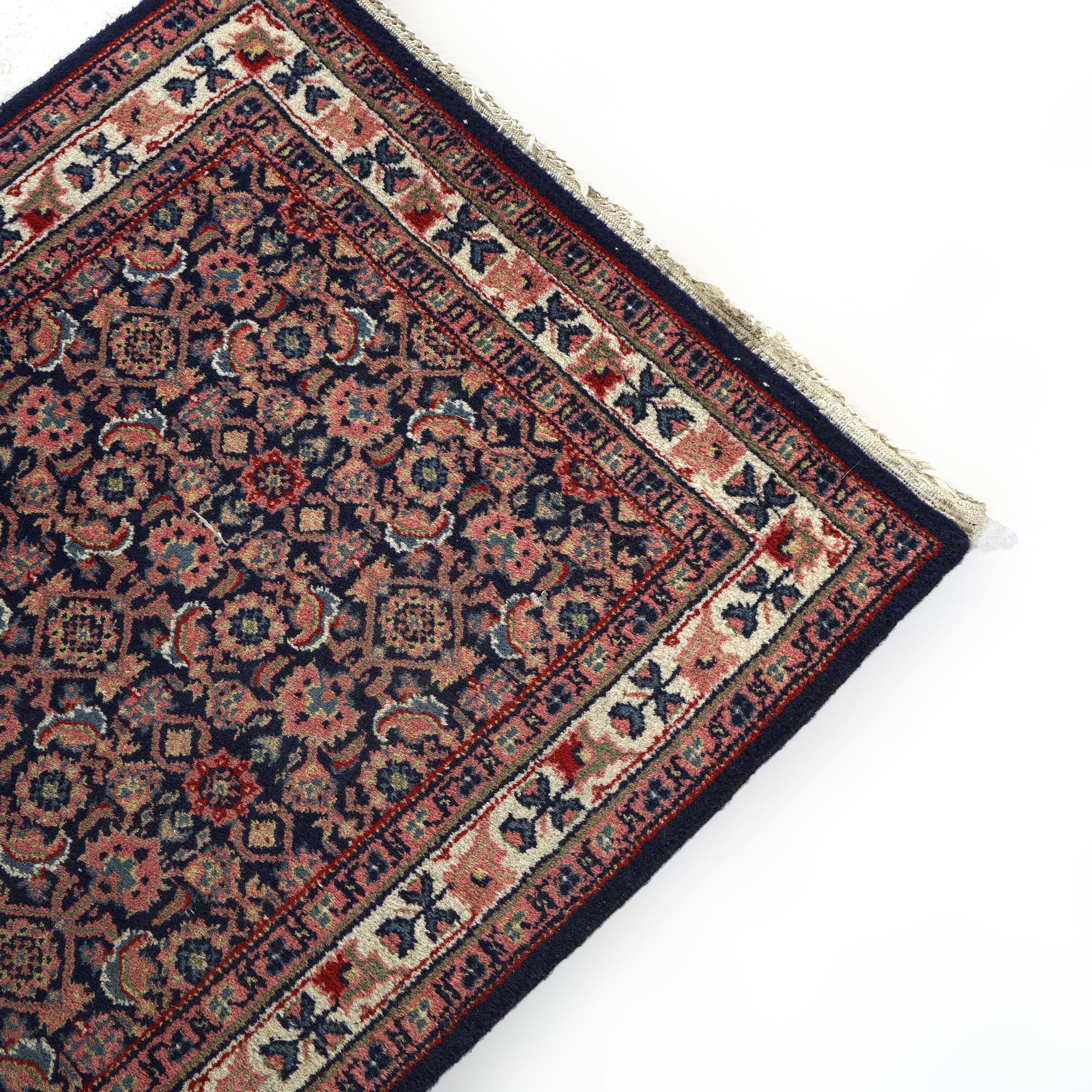 Herati Design Oriental Wool Rug Runner 20th C For Sale 1