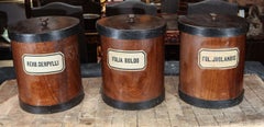 Antique Austrian Herb Canister Bins