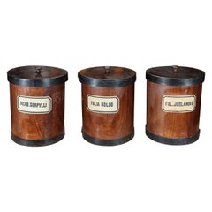 Antique Austrian Herb Canister Bins