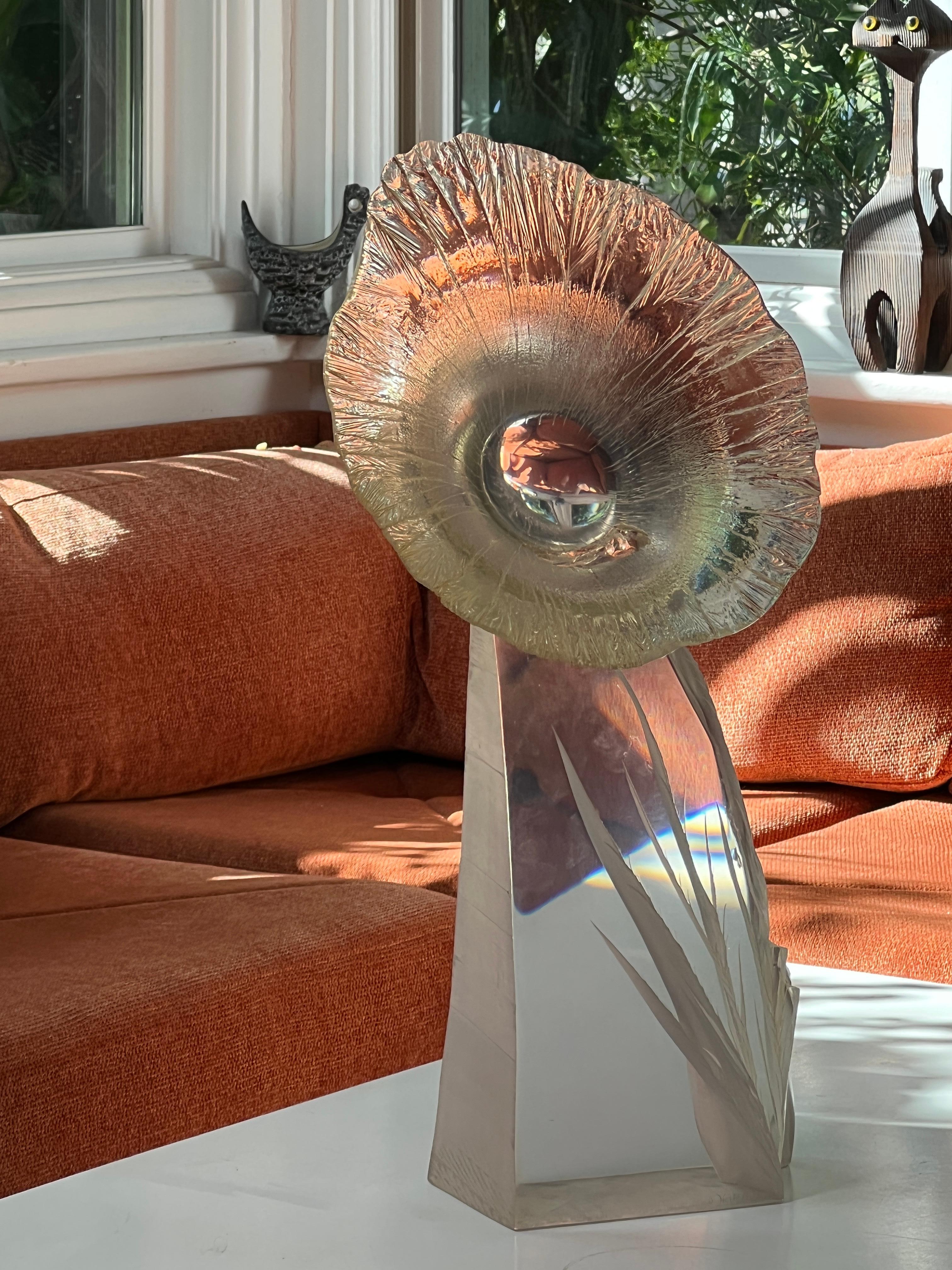 Lucite Flower by Herb Elsky- 1983 For Sale 2
