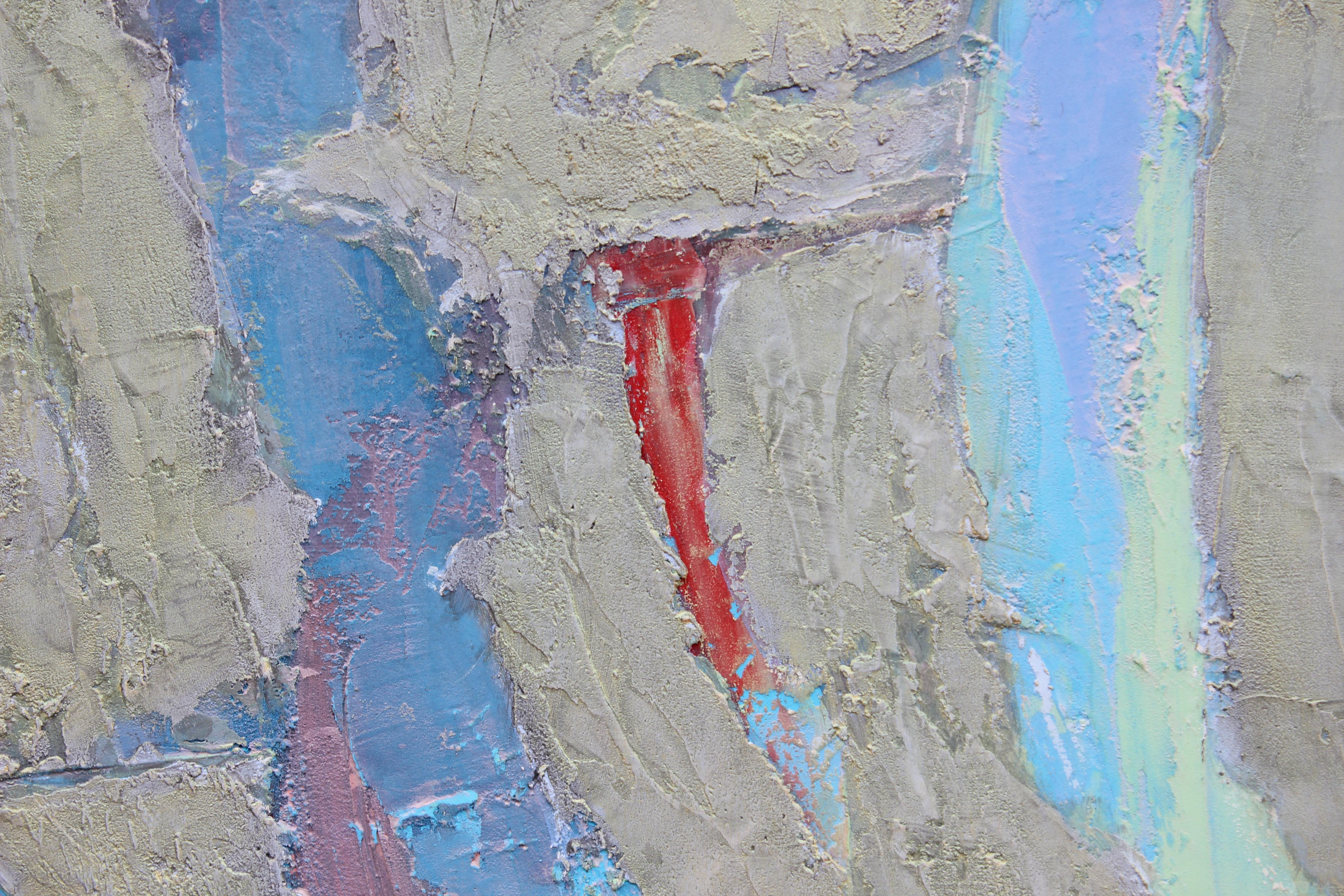 Gorgeous  Grey, Red and Blue abstract called 