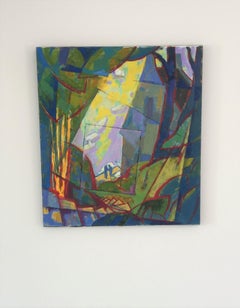 Peinture à l'huile - Les amoureux - peinte en France