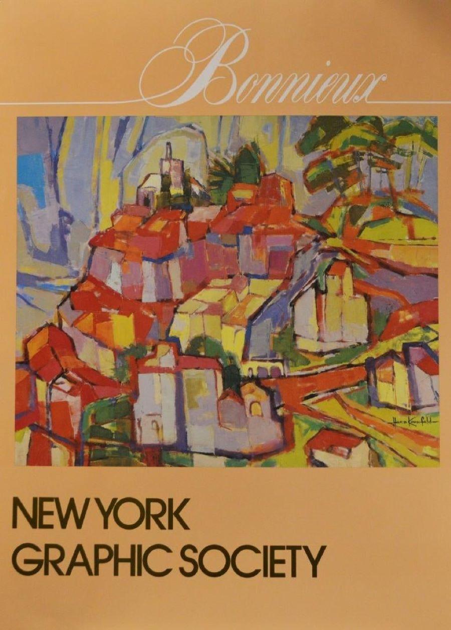 Herb Kornfeld Landscape Print - Poster-“Bonnieux I Love You” New York Graphic Society