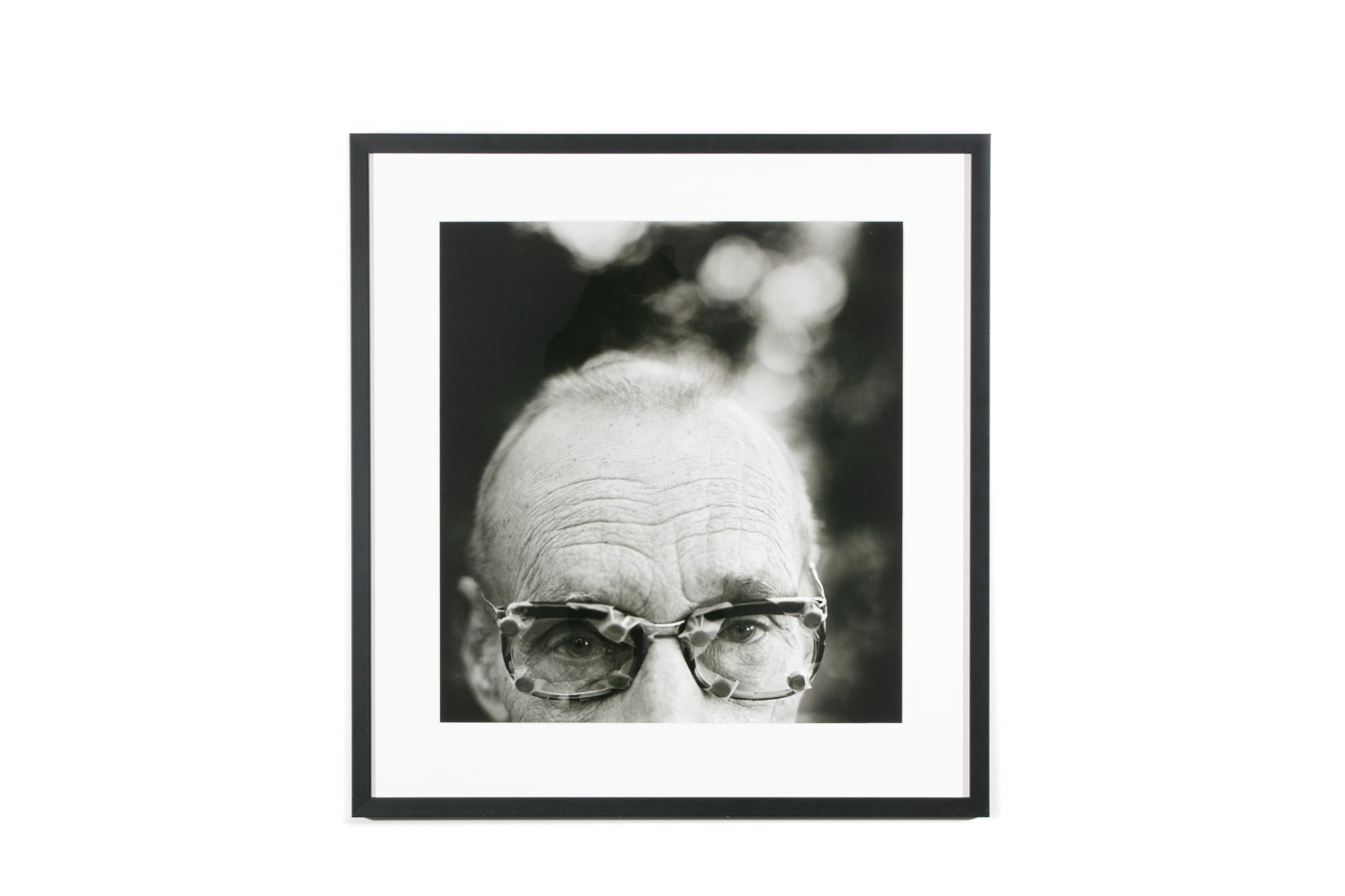 Herb Ritts  Black and White Photograph - William S. Burroughs - Glasses, Kansas