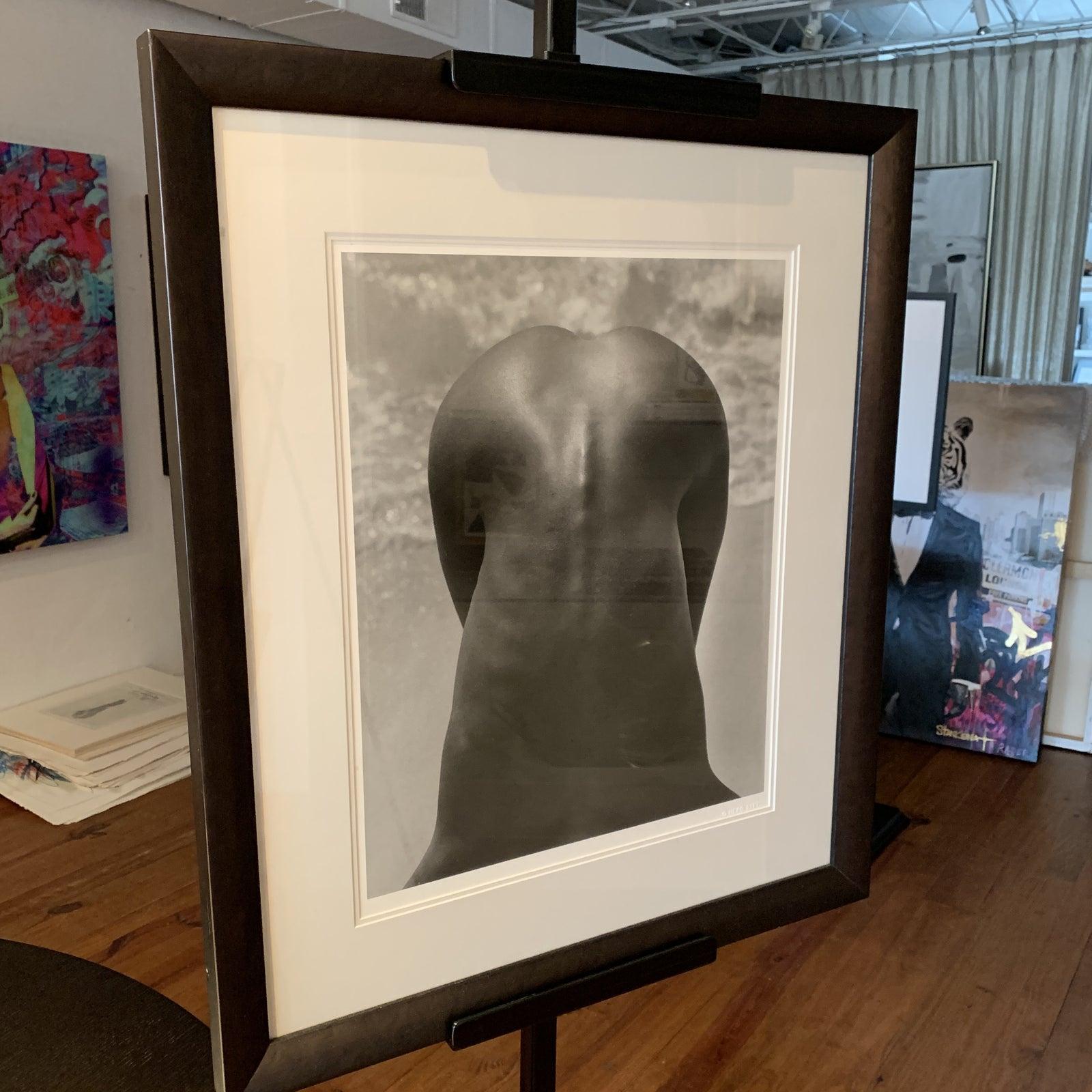 Framed Black and White Herb Ritts Gift Print
Signed, titled, 20 x 16 
Dated Verso 
Embossed Recto

Comes from famous gallery in CA , Fahey/Klein. Professionally framed by Corners Fine Custom Framing in Monrovia, CA. This purchase will not come with