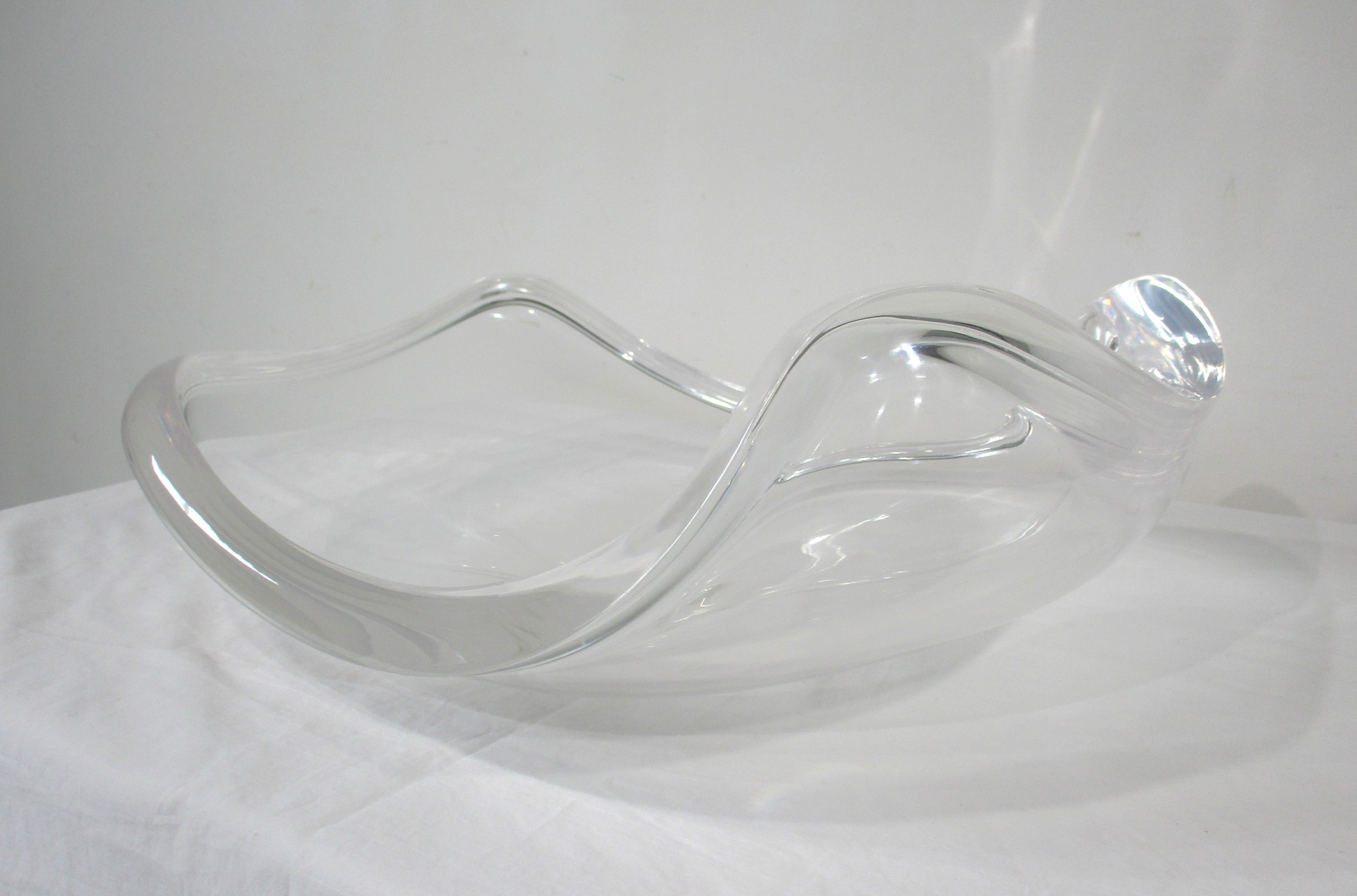 Herb Ritts Large Mid Century Sculptural Lucite Center Piece Bowl for Astrolite 3
