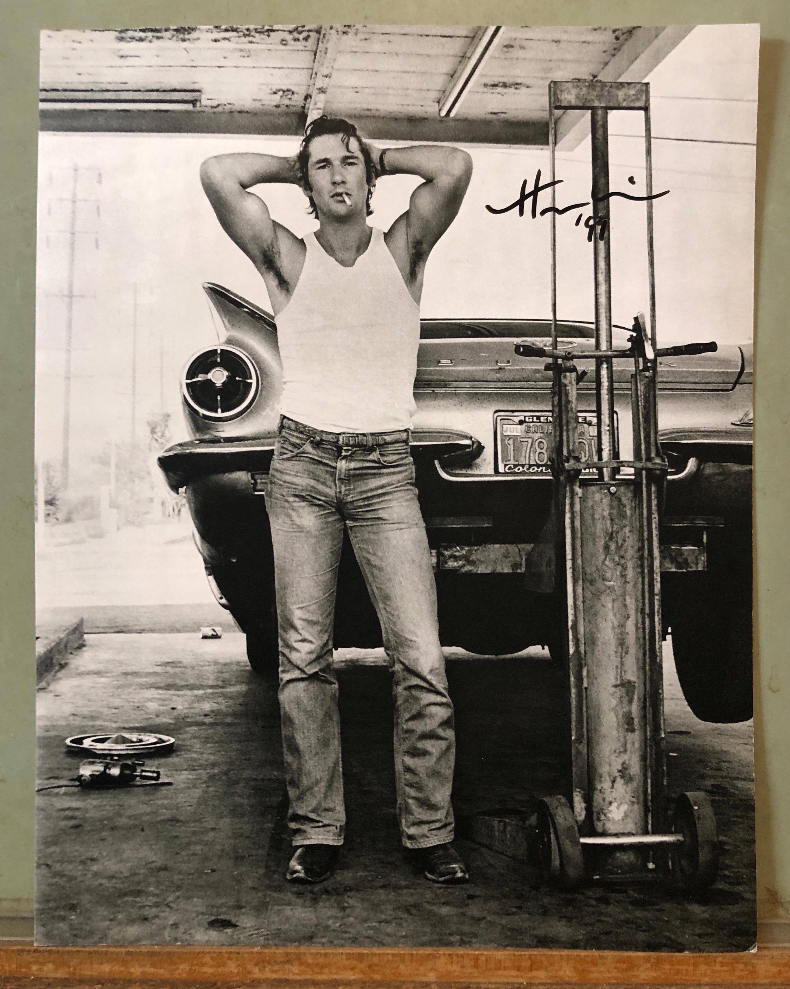 Herb Ritts Hand Signed Photograph Richard Gere Black & White Photo Vintage Car 2
