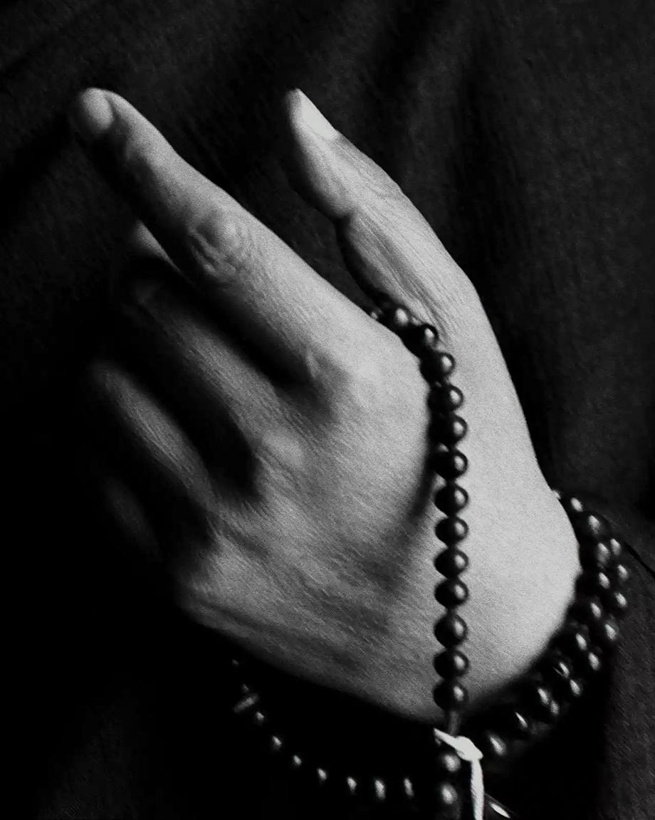 His Holiness The Dalai Lama (Hand), New York City - Photograph by Herb Ritts