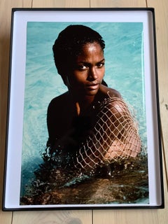 Karen Alexander 'In Fishing Net', 90s Portrait by Herb Ritts, Colour Print