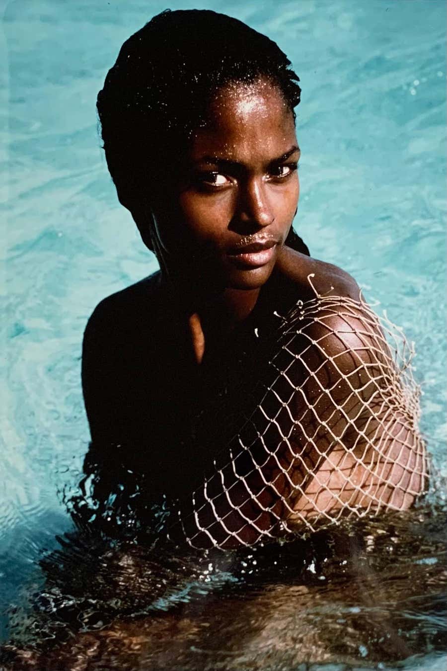 Karen Alexander 'In Fishing Net', 90s Pirelli by Herb Ritts, Paradise Island