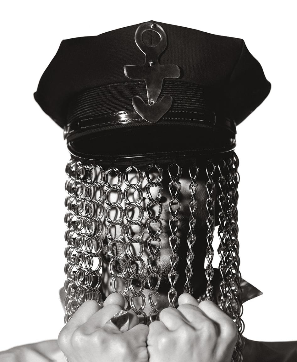 Prince, Hat with Chains, Minneapolis - Photograph by Herb Ritts