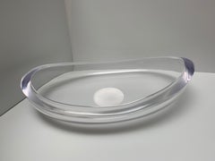 Ciotola ovale con centrotavola in lucite MCM Astrolite Vintage di Herb Ritts