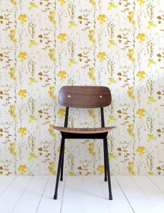 Herbario Designer Wallpaper in Canary 'Multicolor Yellows on White'