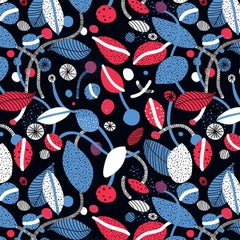 Herbarium - custom mural wallpaper  (4 color proposals)