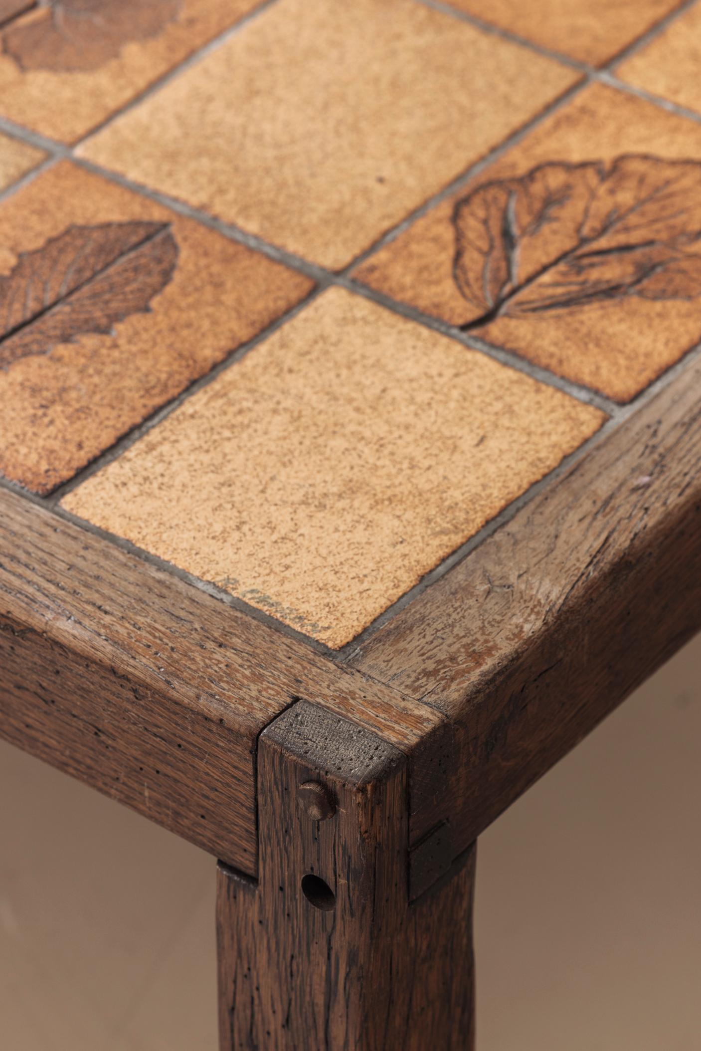 Herbarium rectangular coffee table by Roger Capron, France 1960s. For Sale 1