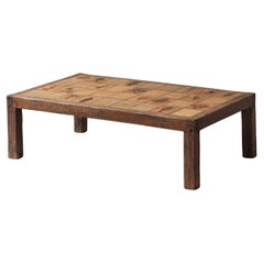 Table basse rectangulaire Herbarium de Roger Capron, France, années 1960