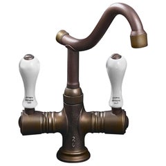 Herbeau Lille France Namur Weathered Copper and Brass Faucet, Bar, Kitchen, Prep