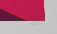 Split Infinity #B2S, OP Art Geometrischer Abstrakter Siebdruck von Herbert Aach