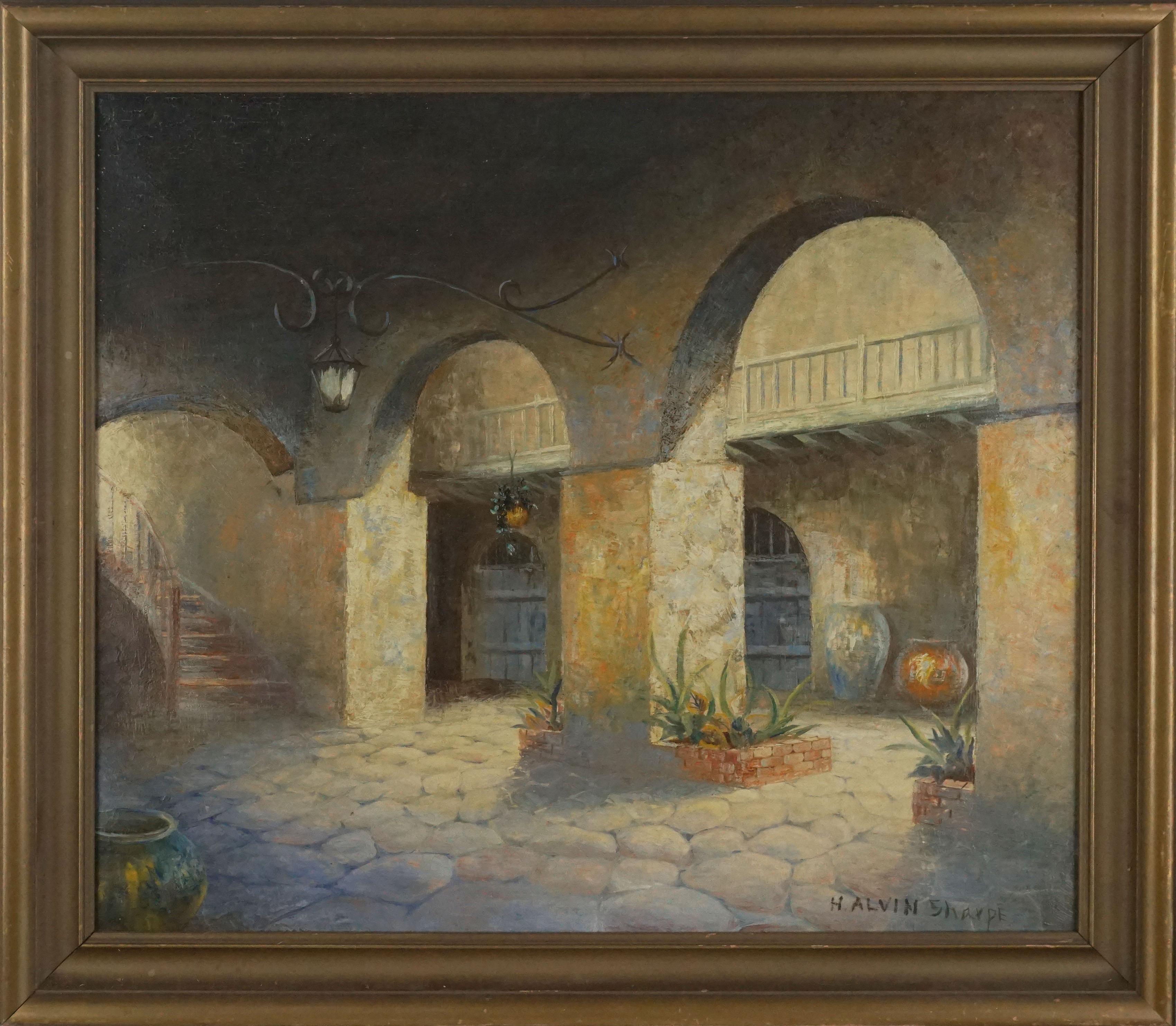 Herbert Alvin Sharpe Mid Century New Orleans' French Quarter