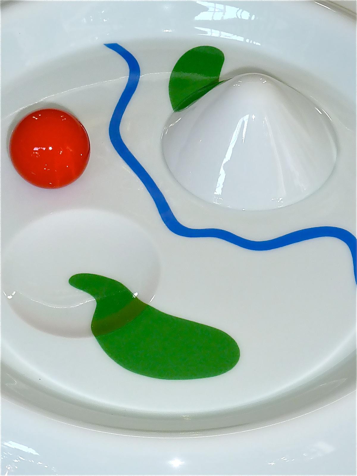 Assiette en porcelaine d'art Herbert Bayer Rosenthal Limiterte Kunstreihen, 1982 Bauhaus Bon état - En vente à Nierstein am Rhein, DE