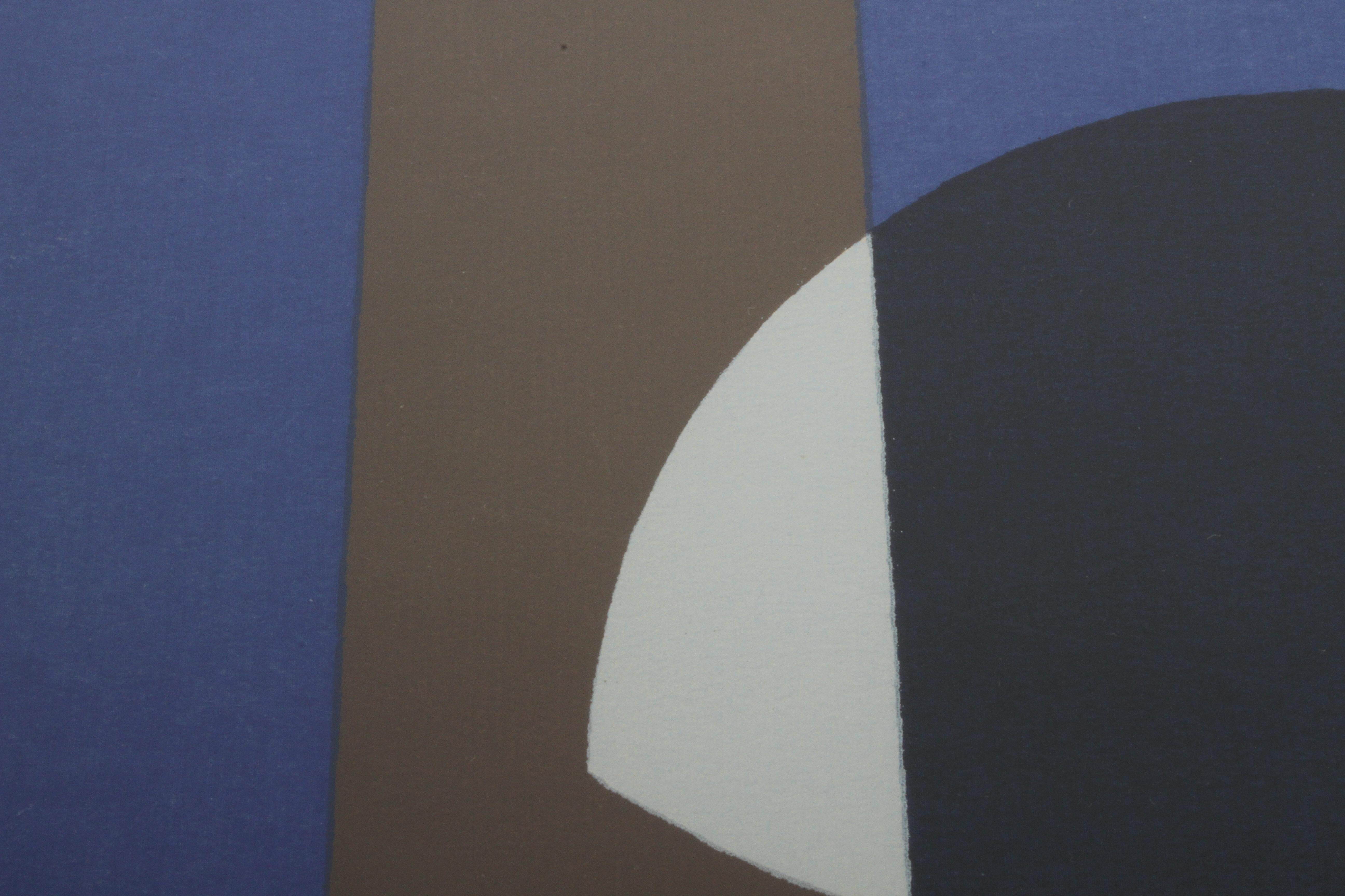 Herbert Bayer:: lithographie Blue Moon:: artiste du Bauhaus en vente 3